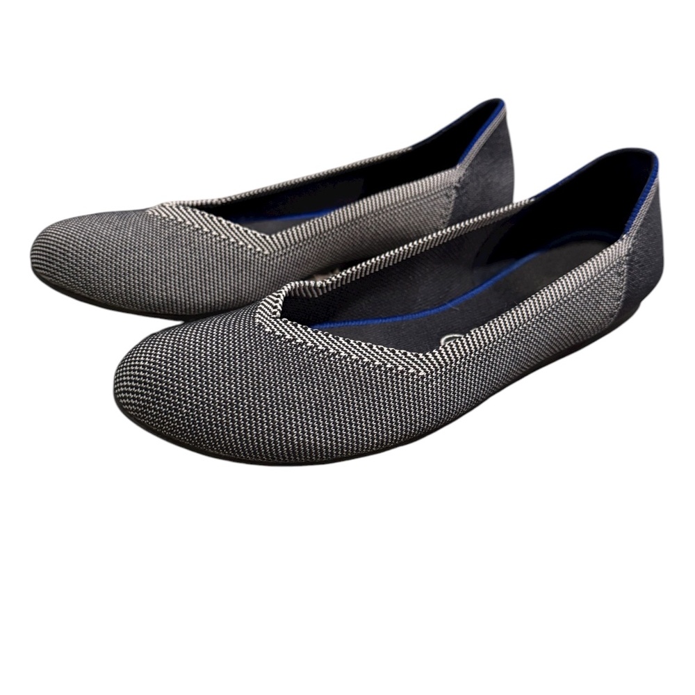 Rothy’s Black & White Herringbone Flats — Size 10 - Picture 2 of 4